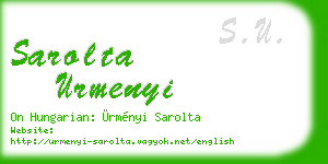 sarolta urmenyi business card