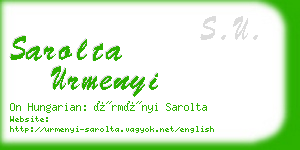 sarolta urmenyi business card